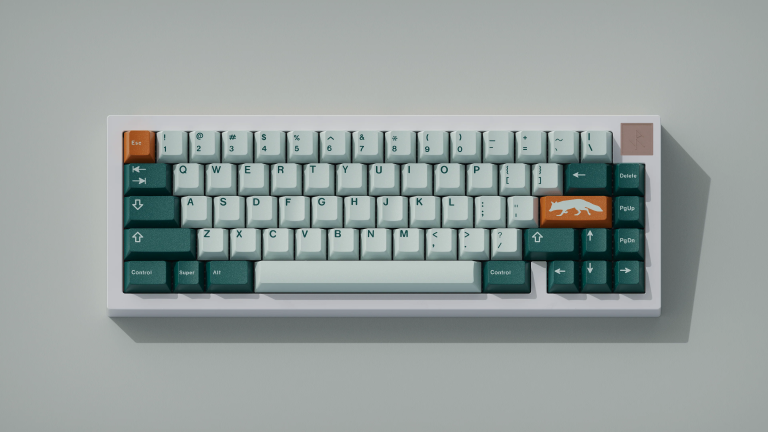 Colorful GMK Keycaps on a Keyboard
